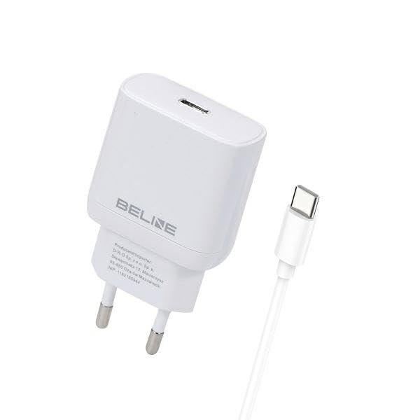 BELINE 25 W GaN USB-C Wall Charger with USB-C Cable, White