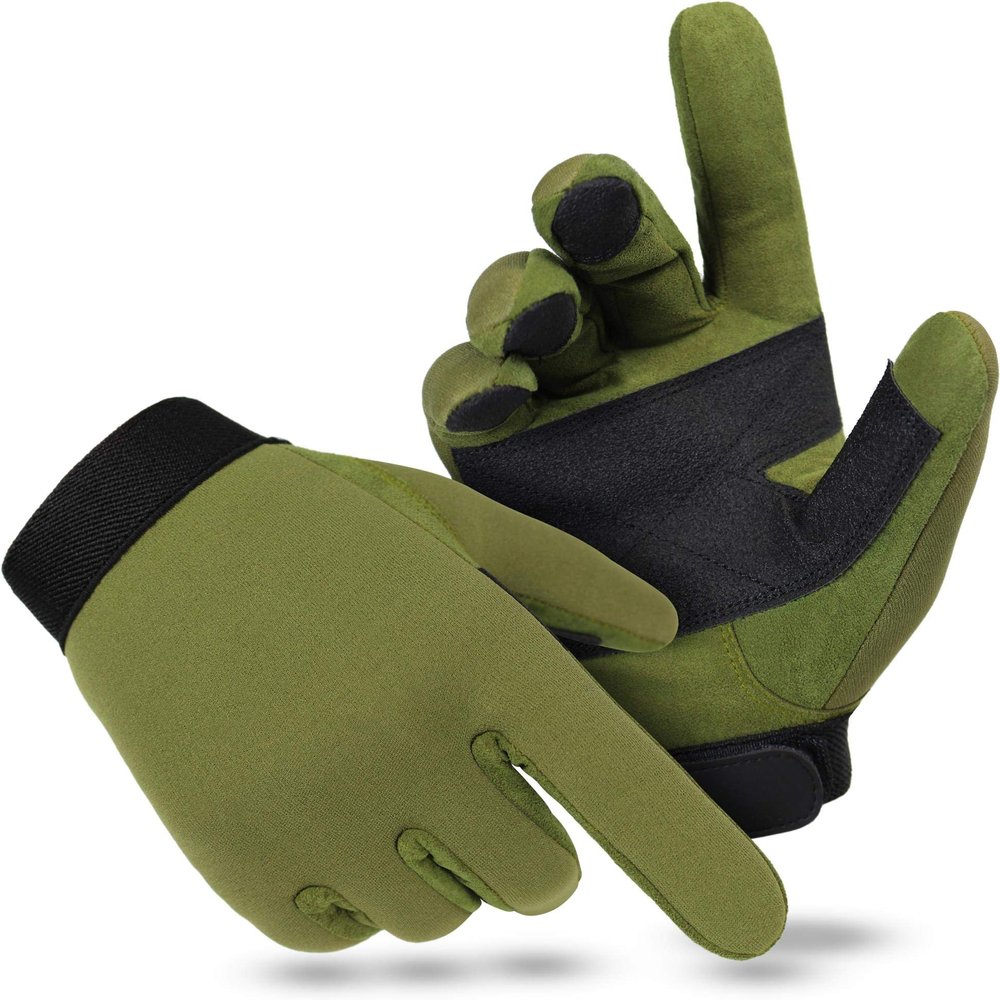 normani Neoprene Diving & Surf Gloves, High-Stretch, 3.0 mm, Olive/Black, XL