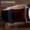 KAREN66 22 mm Leather Watch Band Keepers, Compatible with LG Watch Urbane W150, Blue view 3