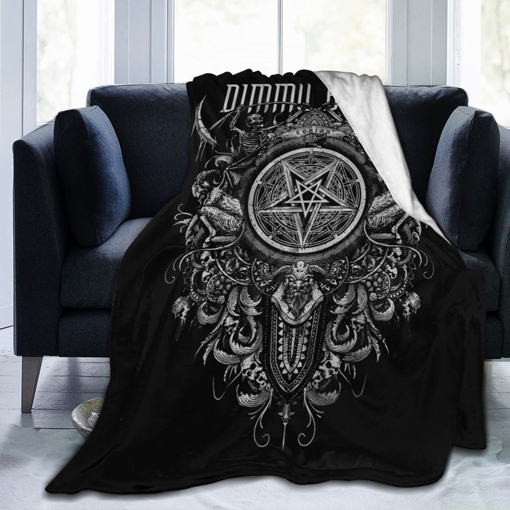 Dimmu Borgir Fleece Throw Blanket for Bed, Sofa, Couch, Travel and Camping