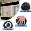 POCHY Transparent PVC Outdoor Curtain, Waterproof Side Wall for Pergola, Pavilion and Patio, Black, 1 x 1.8 m view 2