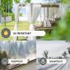 POCHY Transparent PVC Outdoor Curtain, Waterproof Side Wall for Pergola, Pavilion and Patio, Black, 1 x 1.8 m view 3