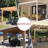POCHY Transparent PVC Outdoor Curtain, Waterproof Side Wall for Pergola, Pavilion and Patio, Black, 1 x 1.8 m view 4