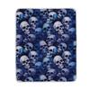 CHIFIGNO Cozy Throw Blanket, Blue-Purple Skulls, 50 x 60 in view 1