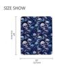 CHIFIGNO Cozy Throw Blanket, Blue-Purple Skulls, 50 x 60 in view 3