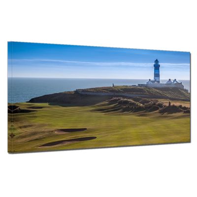 Framed Golf Course Lighthouse Landscape Wall Art, 50.8 x 101.6 cm