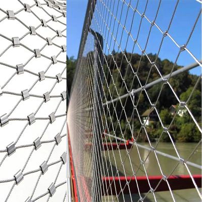 GONCBKVN Woven Stainless Steel Wire Mesh, Flexible Cable Net, 1 m x 7 m
