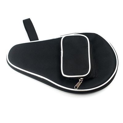 Yusat Table Tennis Bag, Paddle Carrying Case with Ball Storage Pocket, Waterproof Scratch-Resistant Cover (Black)