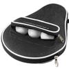 Yusat Table Tennis Bag, Paddle Carrying Case with Ball Storage Pocket, Waterproof Scratch-Resistant Cover (Black) view 2