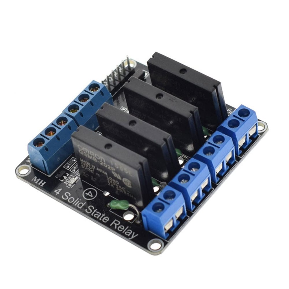 1/2/4/8-Channel G3MB-202P DC-AC PCB Solid State Relay, 5 VDC Input, 240 VAC 2 A (Size: 4 Channel)