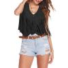 Duohropke Fringe Vest – Soft Brown Sleeveless Cowgirl Vest for Women view 3