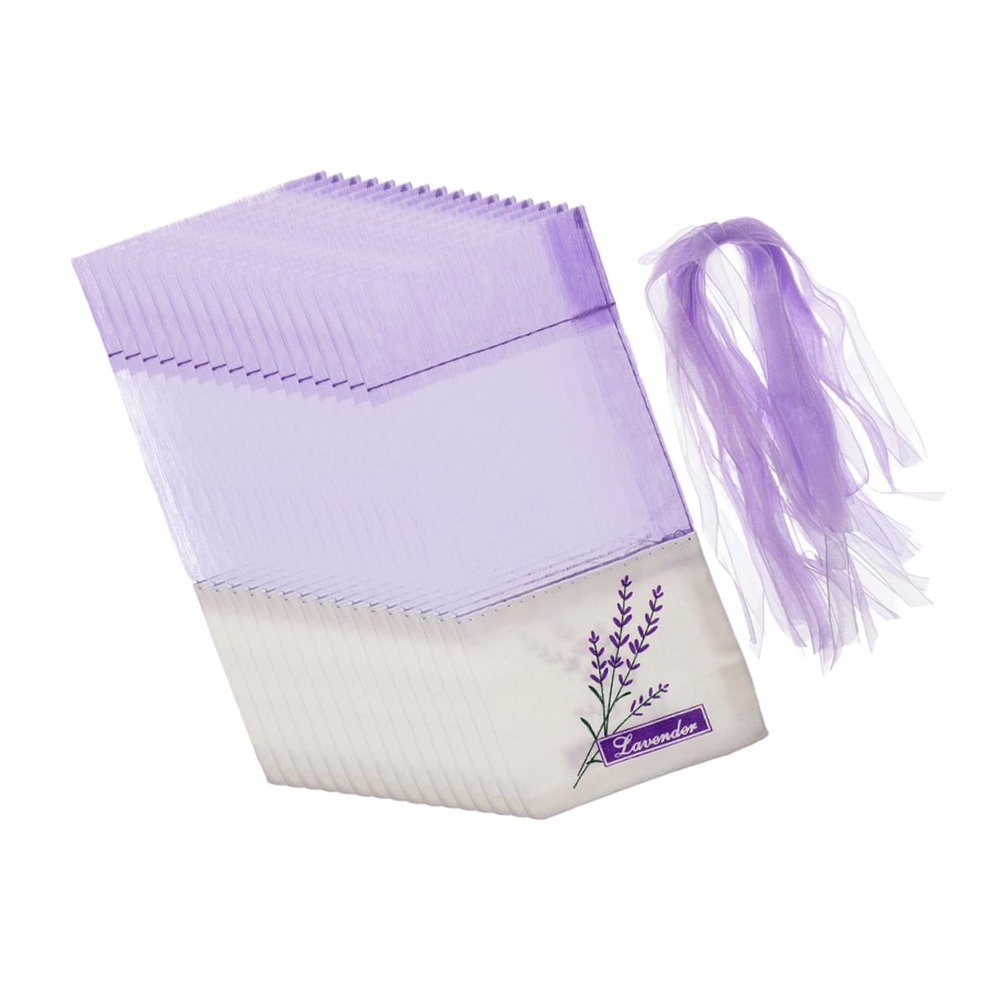50 Empty Cotton Lavender Sachets with Drawstrings
