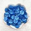 50 12 mm Colored Resin Cat-Eye Buttons, 4-Hole Shell Shape view 1