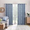 Dreams & Drapes Blue Damask Curtains (W 46 x L 117 x 137 cm), 2 Floral-Pattern Panels for Bedroom and Living Room, Delft Blue and White view 1