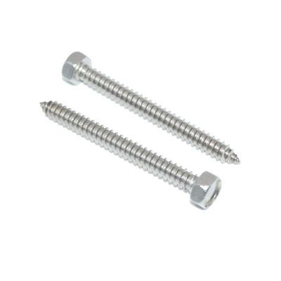 Hex-Head Sheet Metal Screws 2.2 x 22 mm, 60 pcs, Stainless Steel A2/V2A, DIN 7976 / ISO 1479, Form C