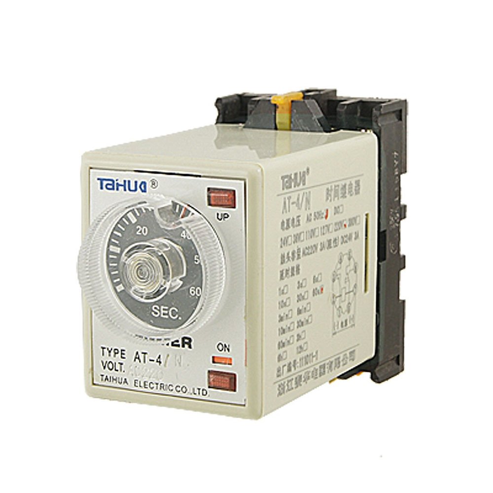 AH2-N 220V AC 0–60 Second Power-On Delay Timer with Relay Socket