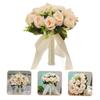 DECHOUS Artificial Rose Bouquet for Wedding Brides view 2