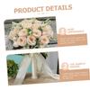 DECHOUS Artificial Rose Bouquet for Wedding Brides view 4