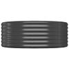 Anthracite Raised Planter Bed, Powder-Coated Steel, 322 x 100 x 36 cm view 4