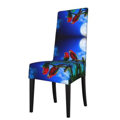 OdDdot Parrot Print Stretch Kitchen Chair Slipcovers