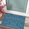 QQrunner Geometric Non-Slip Runner Rug, 50 x 150 cm, Blue, Washable Polyester view 3
