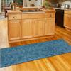 QQrunner Geometric Non-Slip Runner Rug, 50 x 150 cm, Blue, Washable Polyester view 4