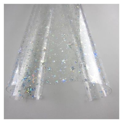 TIYGHI Clear Glitter Vinyl Fabric Roll for DIY Crafts, Color 3