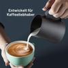 EMSMIL 900 ml Black Stainless Steel Milk Pitcher with Measurement Scale and Latte Art Pen view 4