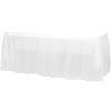 Disposable Plastic Table Skirt for Parties, 75 x 430 cm, White view 1