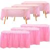 Disposable Plastic Table Skirt for Parties, 75 x 430 cm, White view 2