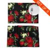 Beautiful Rose Gift Placemats, Non-Slip, Heat-Resistant, 45 x 30 cm, Set of 6 view 2