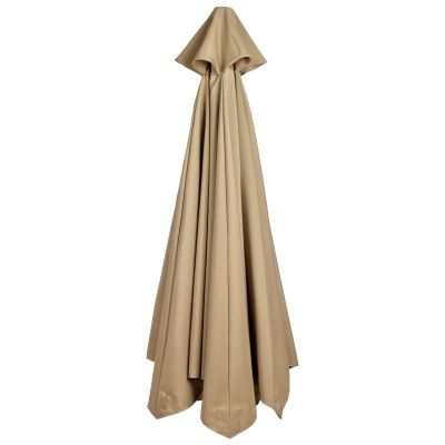 Plcnn 2.7 m Patio Market Umbrella Replacement Canopy, 8-Rib, Brown-6 Ribs