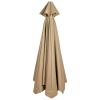 Plcnn 2.7 m Patio Market Umbrella Replacement Canopy, 8-Rib, Brown-6 Ribs view 1