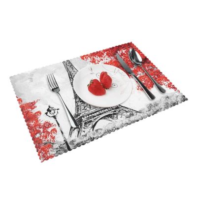 Paris Placemats, Non-Slip, Heat-Resistant, 45 x 30 cm, Set of 4