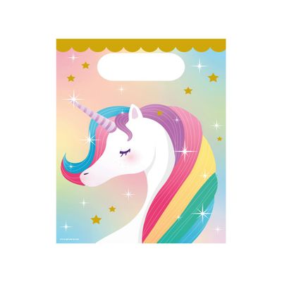 PD-Party: 6 Unicorn Party Favor Bags, 23 x 16.5 cm