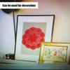 2-Piece Handmade Handwoven Lace Coaster Set, Round Macramé Mats, Light Pink view 3