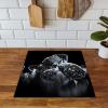 TMK ArtDeko Stove Cover 50 x 52 cm, One-Piece Kitchen Accessory, Cooktop Cover, Ceramic Cooktop and Burner Cover, Induction Cooktop Roll-Up Mat, Black Diamonds view 3