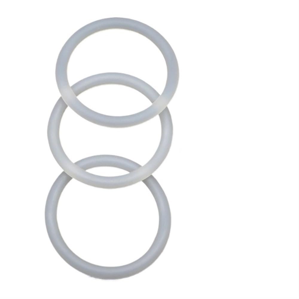White Food-Grade Silicone O-Ring Gaskets, Waterproof VMQ Silicone Rings, 3.5 mm Cross-Section, 41 mm OD, 10 Pieces