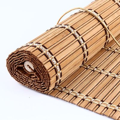 ZHUOZ1T Bamboo Roller Blind, Adjustable, 120 x 120 cm