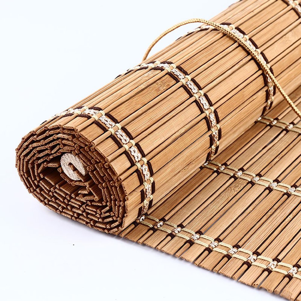 ZHUOZ1T Bamboo Roller Blind, Adjustable, 120 x 120 cm