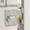 Modern-Style Stainless Steel Anti-Theft Sliding Gate Bolt Lock, Brushed Nickel, 1 Pc. view 3