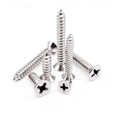 50 pcs M3.5 x 16 mm 304 Stainless Steel Phillips Flat Countersunk Self-Tapping Screws
