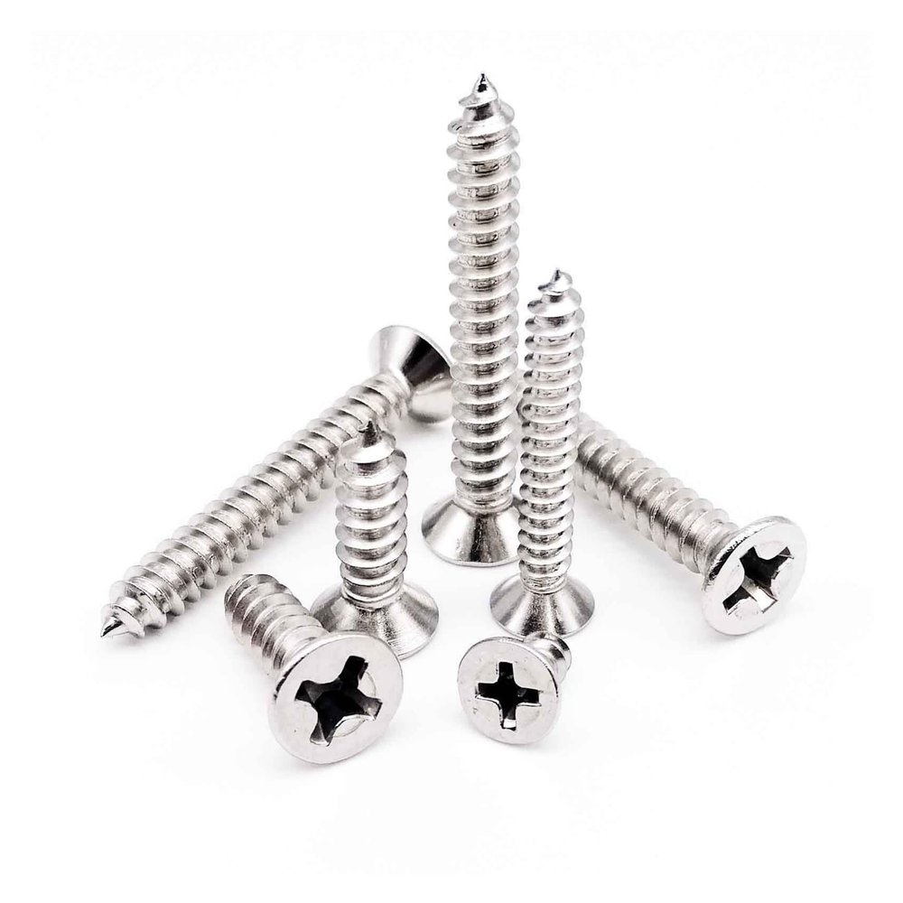 50 pcs M3.5 x 16 mm 304 Stainless Steel Phillips Flat Countersunk Self-Tapping Screws