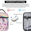 GFLFMXZW Insulated Lunch Bag, Cute Pink Rainbow Unicorn view 3