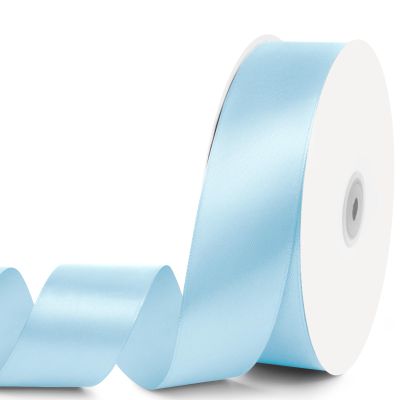 Baby Blue Polyester Satin Ribbon, 3.8 cm x 91.4 m
