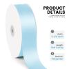Baby Blue Polyester Satin Ribbon, 3.8 cm x 91.4 m view 3