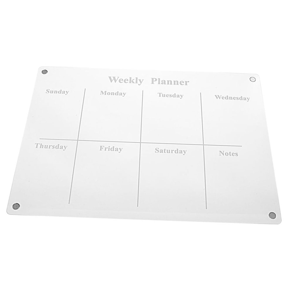 EXCEART Magnetic Refrigerator Board, Transparent Acrylic Dry-Erase Planner