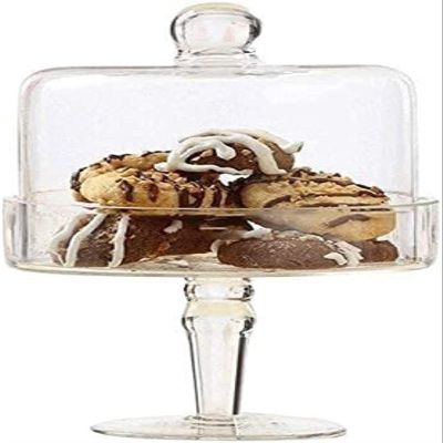 MDybf Glass Cake Tray with Lid and Dome