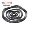 jiuxinyun 3–200 pcs Black 65 Mn Steel Three-Wave Cres Washers, Wave-Type Spring Washers, M3–M118 (M22 × 29 × 0.3 mm, 50 pcs) view 2