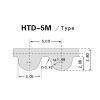 Geeyu Weies White PU HTD5M 4055 Closed-Loop Timing Belt, 4,055 mm Length, 20 mm Width view 2